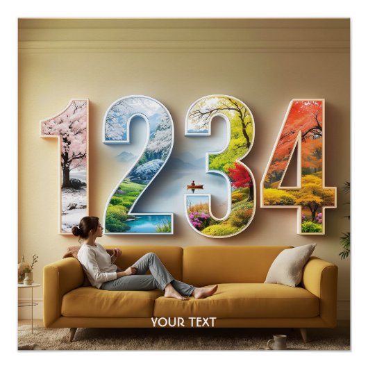 Fantasy Cute Seizoen Vier Nummers Perfect Poster (Voorkant)