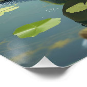 Fantasy Cute Serene Schildpad Bos Perfect Poster (Hoek)