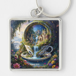 Fantasy Cute Sierlijke Bekerstad Sleutelhanger