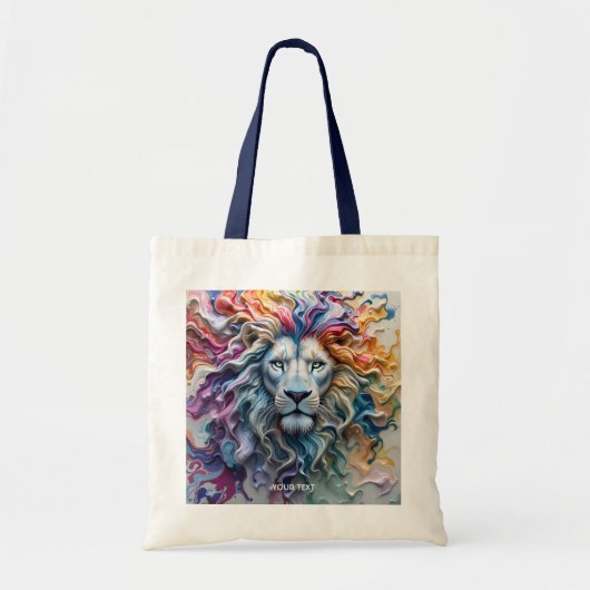 Fantasy Cute Smeltende Was Leeuw Tote Bag (Voorkant)