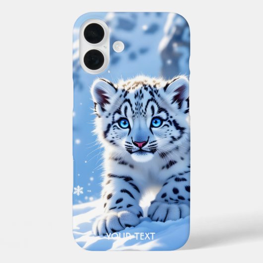 Fantasy Cute Sneeuw Baby Luipaard Case-Mate iPhone Case (Achterkant)