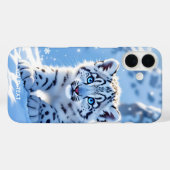 Fantasy Cute Sneeuw Baby Luipaard Case-Mate iPhone Case (Achterkant (horizontaal))