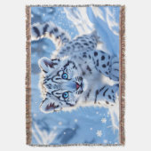 Fantasy Cute Sneeuw Baby Luipaard Deken (Voorkant Verticaal)