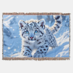 Fantasy Cute Sneeuw Baby Luipaard Deken