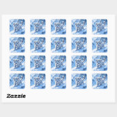 Fantasy Cute Sneeuw Baby Luipaard Vierkante Sticker (Vel)