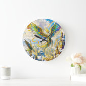 Fantasy Cute Steampunk Griffin Stad Grote Klok (Huis)