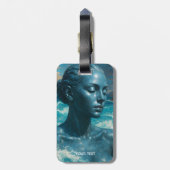 Fantasy Cute Stone Skin Zee Bagagelabel (Achterkant verticaal)