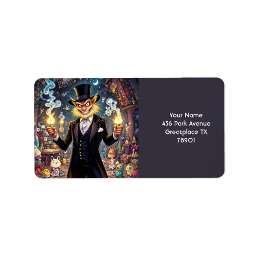 Fantasy Cute Super Villain Toys Etiket (Voorkant)