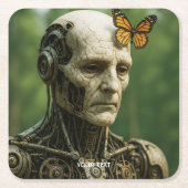 Fantasy Cute Surrealism Butterfly Face Kartonnen Onderzetters (Voorkant)