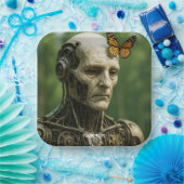 Fantasy Cute Surrealism Butterfly Face Papieren Bordje (Feest)