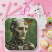 Fantasy Cute Surrealism Butterfly Face Papieren Bordje (Feest)