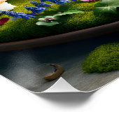 Fantasy Cute Sushi Japans Landschap Perfect Poster (Hoek)
