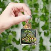 Fantasy Cute Sushi Japans Landschap Sleutelhanger (Hand)