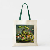 Fantasy Cute Sushi Japans Landschap Tote Bag (Achterkant)