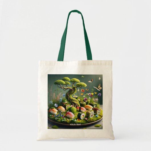 Fantasy Cute Sushi Japans Landschap Tote Bag (Voorkant)