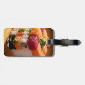 Fantasy Cute Sushi Kleine Kubus Bagagelabel (Achterkant horizontaal)
