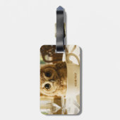 Fantasy Cute Thee Uil Baby Bagagelabel (Achterkant verticaal)