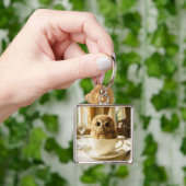 Fantasy Cute Thee Uil Baby Sleutelhanger (Hand)