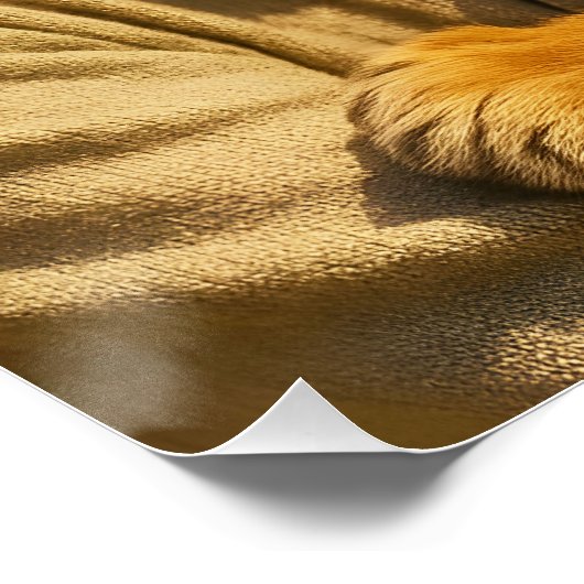 Fantasy Cute Tiger Old Man Perfect Poster (Hoek)