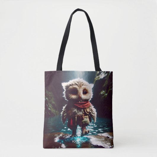 Fantasy Cute Uil Avonturier Water Tote Bag (Voorkant)
