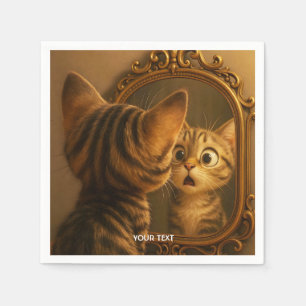 Fantasy Cute Verraste Katten Spiegel Servet