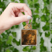 Fantasy Cute Verraste Katten Spiegel Sleutelhanger (Hand)