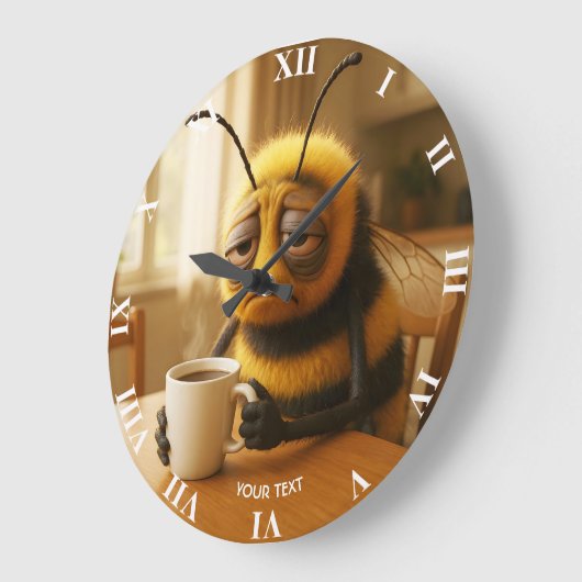 Fantasy Cute Very Tired Bee Grote Klok (Hoek)