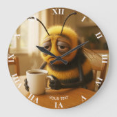 Fantasy Cute Very Tired Bee Grote Klok (Voorkant)