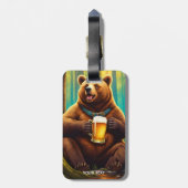 Fantasy Cute Vivid Beer Beer Bos Bagagelabel (Achterkant verticaal)
