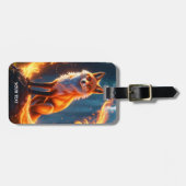 Fantasy Cute Vivid Vulpine Vuur Bos Bagagelabel (Voorkant horizontaal)