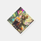 Fantasy Cute Wild Panda Ride Servet (Hoek)