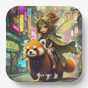 Fantasy Cute Wild Panda Rit Papieren Bordje