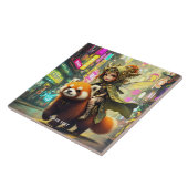 Fantasy Cute Wilde Panda Rit Tegeltje (Zijkant)