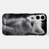 Fantasy Cute Witte Rook Kitten Case-Mate iPhone Case (Achterkant (horizontaal))