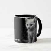 Fantasy Cute Witte Rook Kitten Mok (Voorkant rechts)