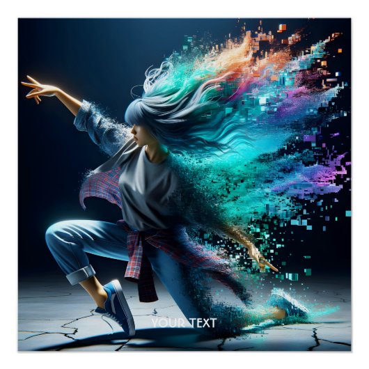 Fantasy Cute Young Dancing Girl Perfect Poster (Voorkant)