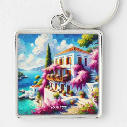 Fantasy Cute Zee Villa Huis Sleutelhanger (Voorkant)