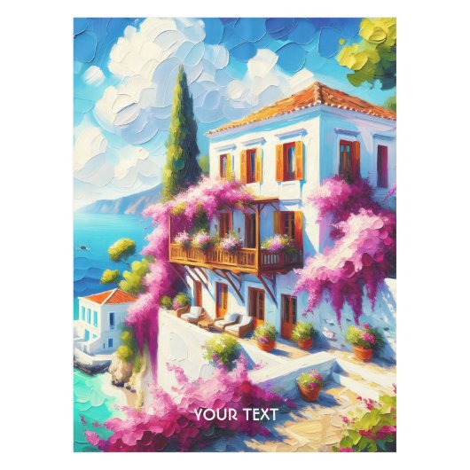 Fantasy Cute Zee Villa Huis Tafelkleed (Voorkant)