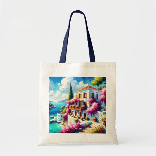 Fantasy Cute Zee Villa Huis Tote Bag (Voorkant)