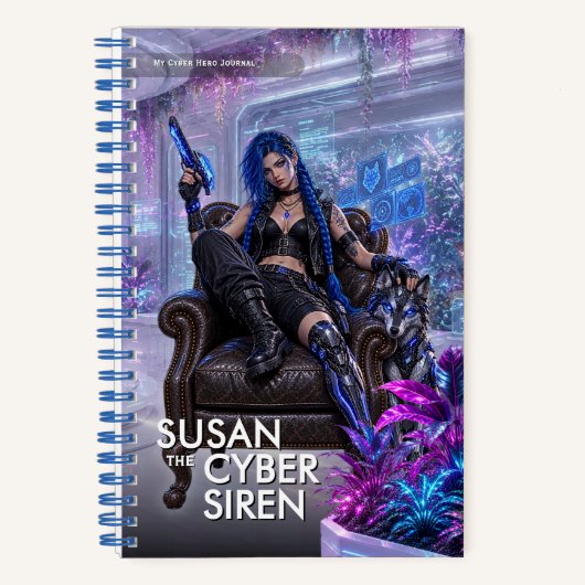 Fantasy Cyber Sirene Avonturen Notitieboek (Voorkant)