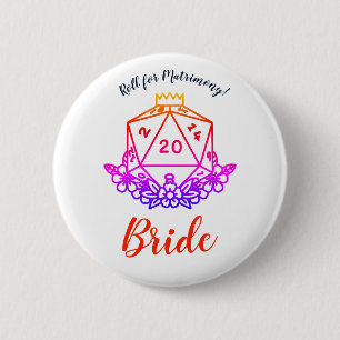 Fantasy/D&D Bachelorette Party Pin Ronde Button 5,7 Cm