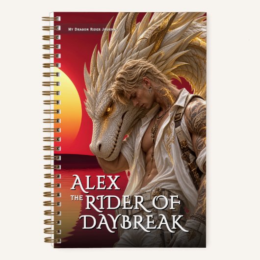 Fantasy Dageraad Draak Mythisch Avontuur Notitieboek (Voorkant)