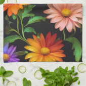 Fantasy Daisy Pattern Keuken Handdoeken (Gevouwen)