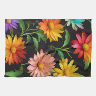 Fantasy Daisy Pattern Keuken Handdoeken