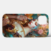 Fantasy dame met luit & vlinder vogel Case-Mate iPhone case (Achterkant (horizontaal))