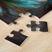 Fantasy dame met luit & vlinder vogel legpuzzel (Zijkant)