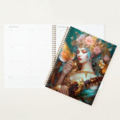 Fantasy dame met luit & vlinder vogel planner (Display)