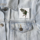 Fantasy Dancing Forest Fairy Fae Woman Vierkante Button 5,1 Cm (In situ)