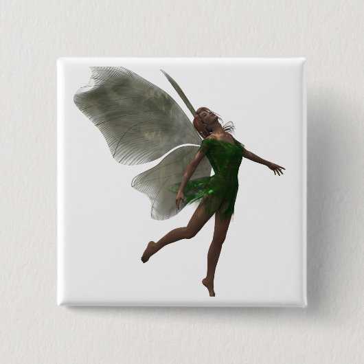 Fantasy Dancing Forest Fairy Fae Woman Vierkante Button 5,1 Cm (Voorkant)