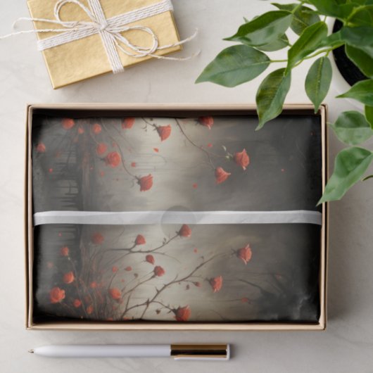 Fantasy Dark Lady of Roses Tissuepapier (Geschenk)